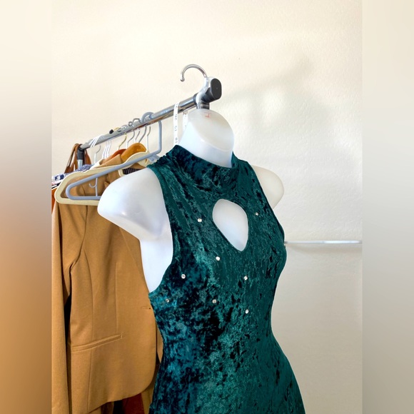 VTG Crushed Velvet Jumpsuit - Picture 6 of 8